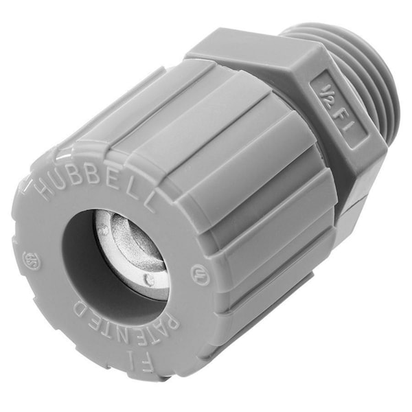 Hubbell Wiring Device-Kellems Kellems Wire Management, Cord Connectors, Straight Male, .31-.38", 1/4", Nylon SHC1005CR - main
